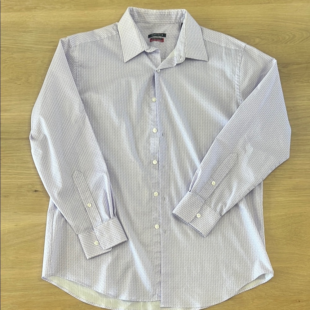 Van Heusen Purple Dress Shirt Long Sleeve
